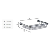 SO - SIDELINE DK1002 - Košík do sprchy CHL - chróm lesklý