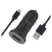 Nabíjačka do auta XQISIT Car Charger 2.4A Single USB- mUSB black (36076)
