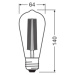 OSRAM LED Vintage 1906 Edison, sivá, E27, 11 W, 818, stmievateľná