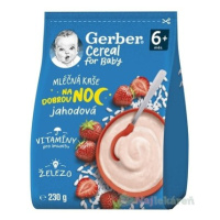 Gerber Cereal Mliečna KAŠA Dobrú noc Jahodová (od ukonč. 6. mesiaca) 230 g