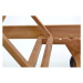 Divero 32597 Záhradné ležadlo z teakového dreva s kolieskami