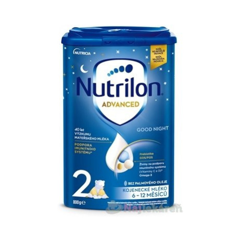 Nutrilon Advanced 2 Good Night (6-12 m), následná mliečna dojčenská výživa v prášku, 800g