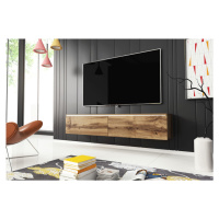 Expedo TV stolík MENDES D 140, 140x30x32, dub wotan + LED