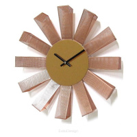 Nástenné hodiny ExitDesign Petal Copper 3063RS, 35cm