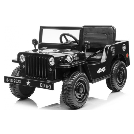 Mamido Mamido Detský elektrický vojenský Jeep Willys čierny