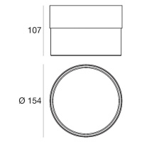 Stropné svietidlo Crumb LED, biele, Ø 15,4 cm, železo, sklo