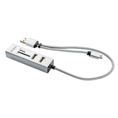 USB hub YENKEE YHC 103SR + čítačka