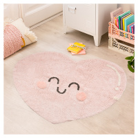 LC Ružový koberec do detskej izby Srdiečko 90x105