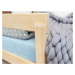 Benlemi Detská posteľ domček LUCKY s bočnicou Zvoľte farbu: Transparentná vosková lazura matná, 