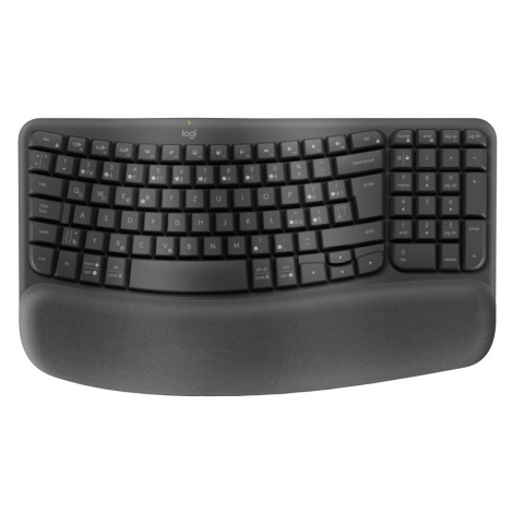 Logitech klávesnica Wave keys - bezdrôtová/bluetooth/ergonomická/CZ/SK - grafitová