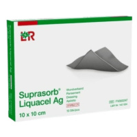 SUPRASORB Liquacel Ag krytie na rany s antimikrobiálnym striebrom 10 x 10 cm 10 ks