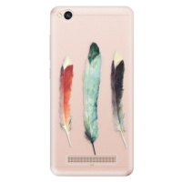 Odolné silikónové puzdro iSaprio - Three Feathers - Xiaomi Redmi 4A
