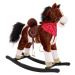 RAMIZ Hojdací kôň pre deti tmavohnedý + interaktívne funkcie