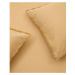 Predĺžené obliečky na dvojlôžko z bavlneného perkálu v horčicovej farbe 240x220 cm Sifinia – Kav