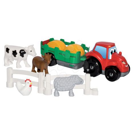 Écoiffier stavebnica Traktor s prívesom a so zvieratkami 3348