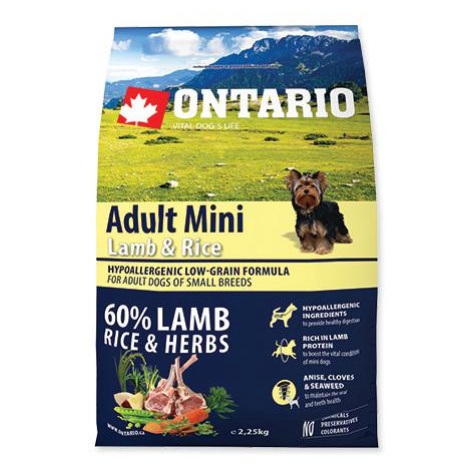 Ontario Dog Adult Mini Lamb - 6,5kg