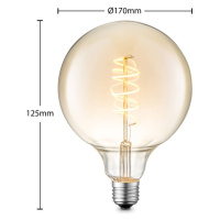 Lucande LED E27 G125 4W 2 700 K stmieva jantárová