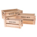 Sada drevených debničiek Wood Box, 3 ks, prírodná