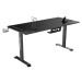 ULTRADESK Herný stôl MOMENTUM - Black, 152,5x70 cm, 75,5 cm, s XXL podložkou pod myš, držiak slu