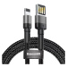 Kábel Lightning USB cable (reversible) Baseus Cafule 2.4A 1m (gray-black)