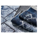 DY Tmavomodrý luxusný protišmykový koberec Atik Rozmer: 120x180 cm
