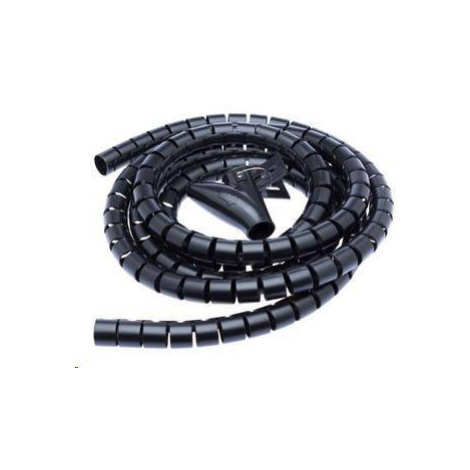 CONNECT IT rúrka na vedenie káblov WINDER, 2,5 m x 20 mm, čierna (organizér káblov)