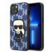Kryt Karl Lagerfeld iPhone 13 mini 5,4" hardcase blue Monogram Ikonik Patch (KLHCP13SPMNIKBL)