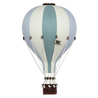 Dadaboom.sk Dekoračný teplovzdušný balón- zelená/modrá/krémová - S-28cm x 16cm