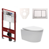 Cenovo zvýhodnený závesný WC set TECE do ľahkých stien / predstenová montáž + WC SAT Brevis SIKO
