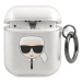 Obal Karl Lagerfeld KLA2UKHGS AirPods cover silver Glitter Karl`s Head (KLA2UKHGS)