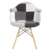 KONDELA Kubis New jedálenská stolička vzor patchwork / buk