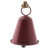 Kovový závesný zvonček Ringle červená, 9,5 x 12 cm