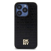 DKNY PU Leather Repeat Pattern Stack Logo Magsafe Apple iPhone 14 Pro DKHMP14LPSHRPSK Black