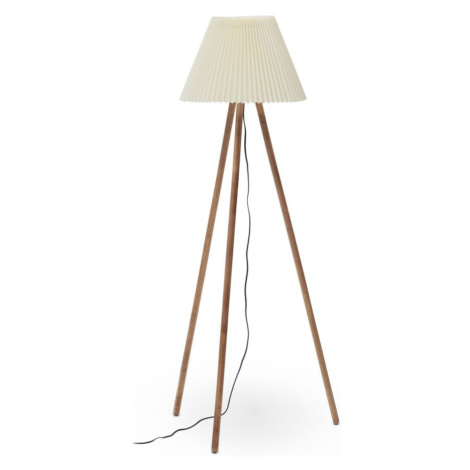 Stojacia lampa v prírodnej farbe s textilným tienidlom (výška 149 cm) Benicarlo – Kave Home