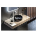 ISVEA - INFINITY ROUND keramické umývadlo na dosku, priemer 36cm, čierna mat 10NF65036B