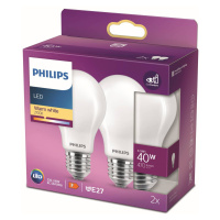 Philips LED žiarovka E27 4,5W 2700K opálová 2 kusy