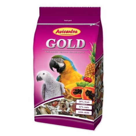 Krmivo Avicentra Gold veľký papagáj 850g