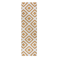 Okrovožlto-biely vonkajší koberec 80x350 cm Malta – NORTHRUGS