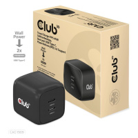Club3D cestovná nabíjačka PPS 45W GAN technológia, Dual port USB Type-C, Power Delivery (PD) 3.0