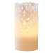Biela vosková LED sviečka Star Trading Clary, výška 15 cm