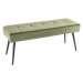 LuxD Dizajnová lavica Bailey 100 cm olivovo-zelený zamat