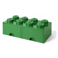 LEGO® úložný box 8 - so zásuvkami zelená 250 x 500 x 180 mm