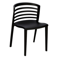 Plastová jedálenská stolička Monia čierna