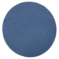 Kusový koberec Twin-Wendeteppiche 103100 blau creme kruh – na ven i na doma - 200x200 (průměr) k
