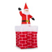 OneConcept Merry-Surprise, 180 cm, nafukovací komín so Santa Clausom, LED