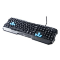 E-blue Polygon, klávesnica US, herná, odolná proti poliatiu typ drátová (USB), čierna