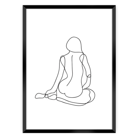 Dekoria Plagát Figure Line I, 70 x 100 cm , Ramka: Czarna