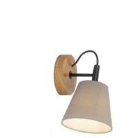 Vidiecka nástenná lampa drevená so sivou - Cupy