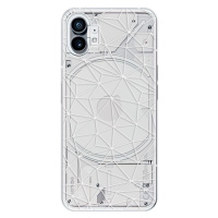 Odolné silikónové puzdro iSaprio - Abstract Triangles 03 - white - Nothing Phone (1)