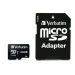 Karta VERBATIM MicroSDXC 64GB Pro, U3 + adaptér